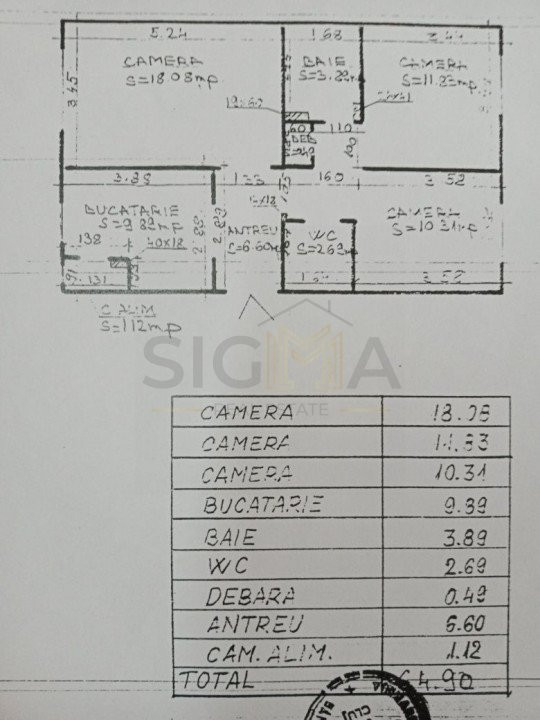 Apartament cu 3 camere in Zorilor, str. Pasteur!