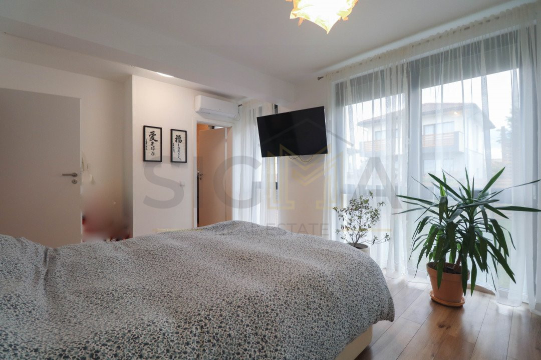 Apartament in vila, curte proprie, in Borhanci!