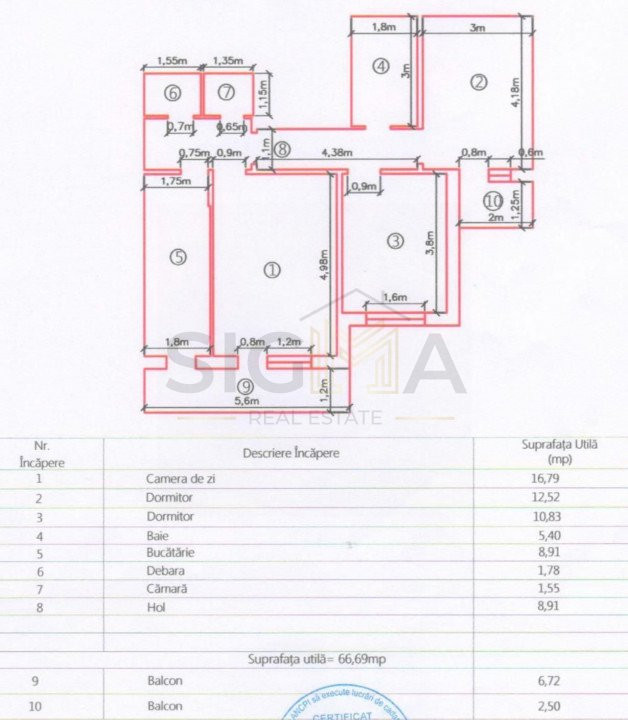 Apartament cu 3 camere de vanzare in Manastur!