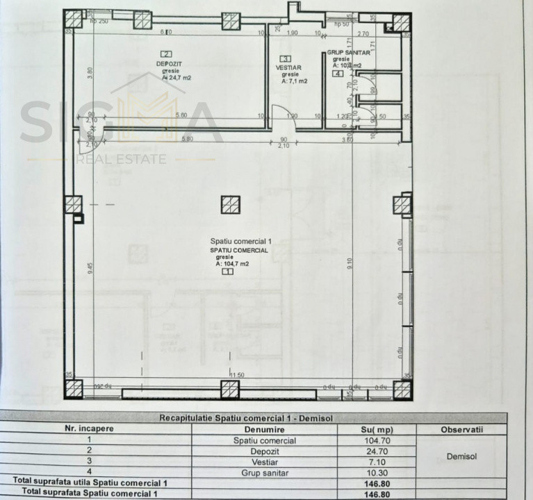 Spatiu comercial de vanzare, 3 parcare, 146 mp, Borhanci!