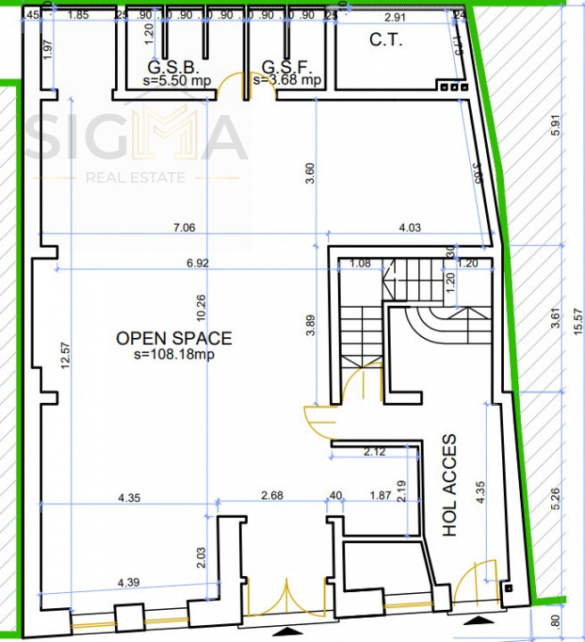 Spatiu comercial centru, acces stradal!
