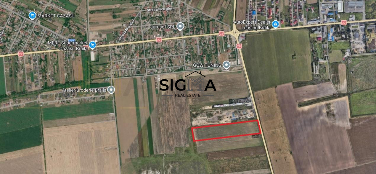 Teren intravilan 37.000 mp - DN2B (Soseaua de Centura) - Cazasu - Comision 0% - 