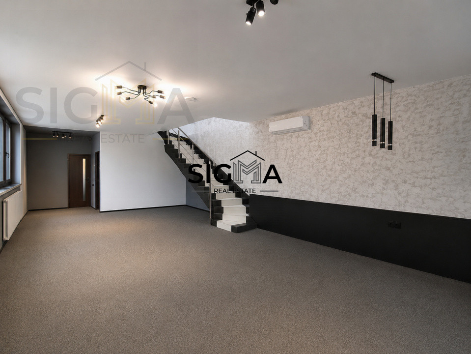 Spatiu de birou la casa, 160 mp, 4 locuri parcare, zona Buna Ziua