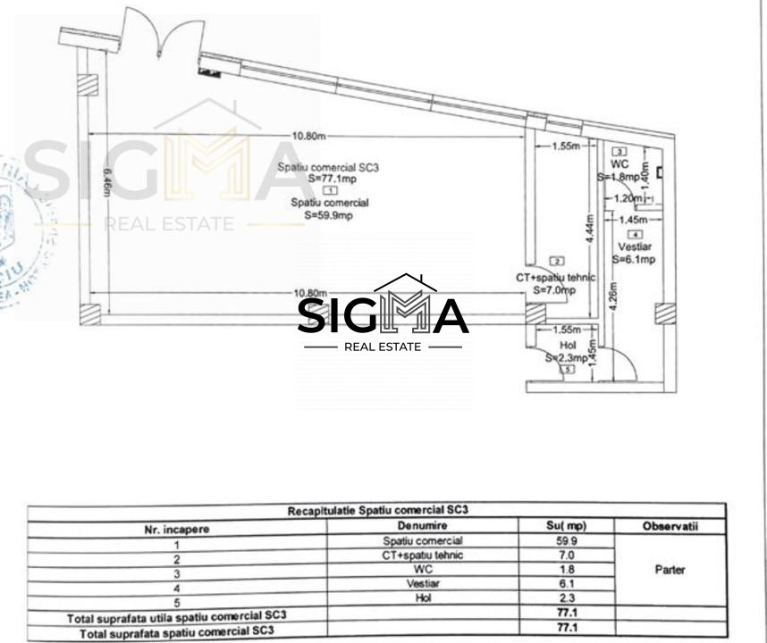 Spatiu comercial de inchiriat – Dambul Rotund, zona str. Lombului