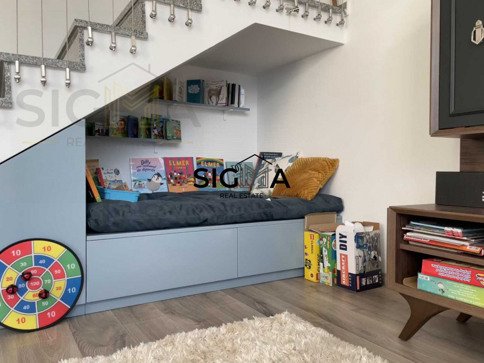 Duplex P+E cu mansarda de inchiriat in Borhanci – 180 mp, 3 dormitoare, terasa s