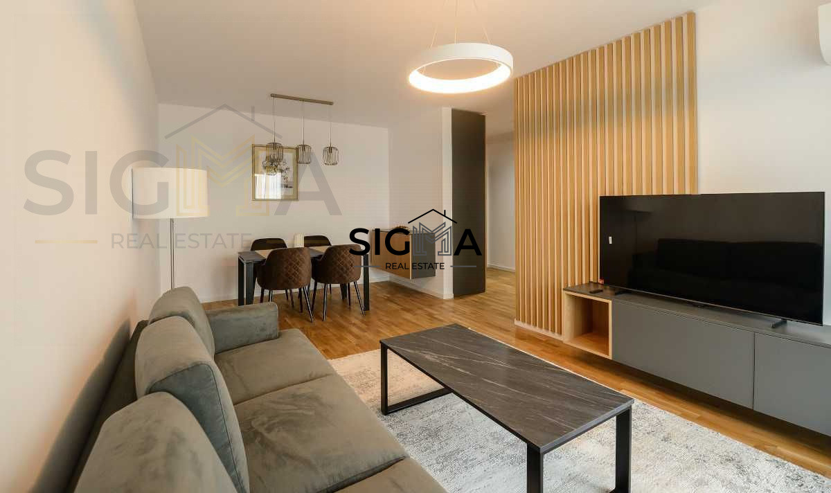 Apartament modern cu 2 camere de inchiriat in Park Lake– terasa 9 mp, parcare 