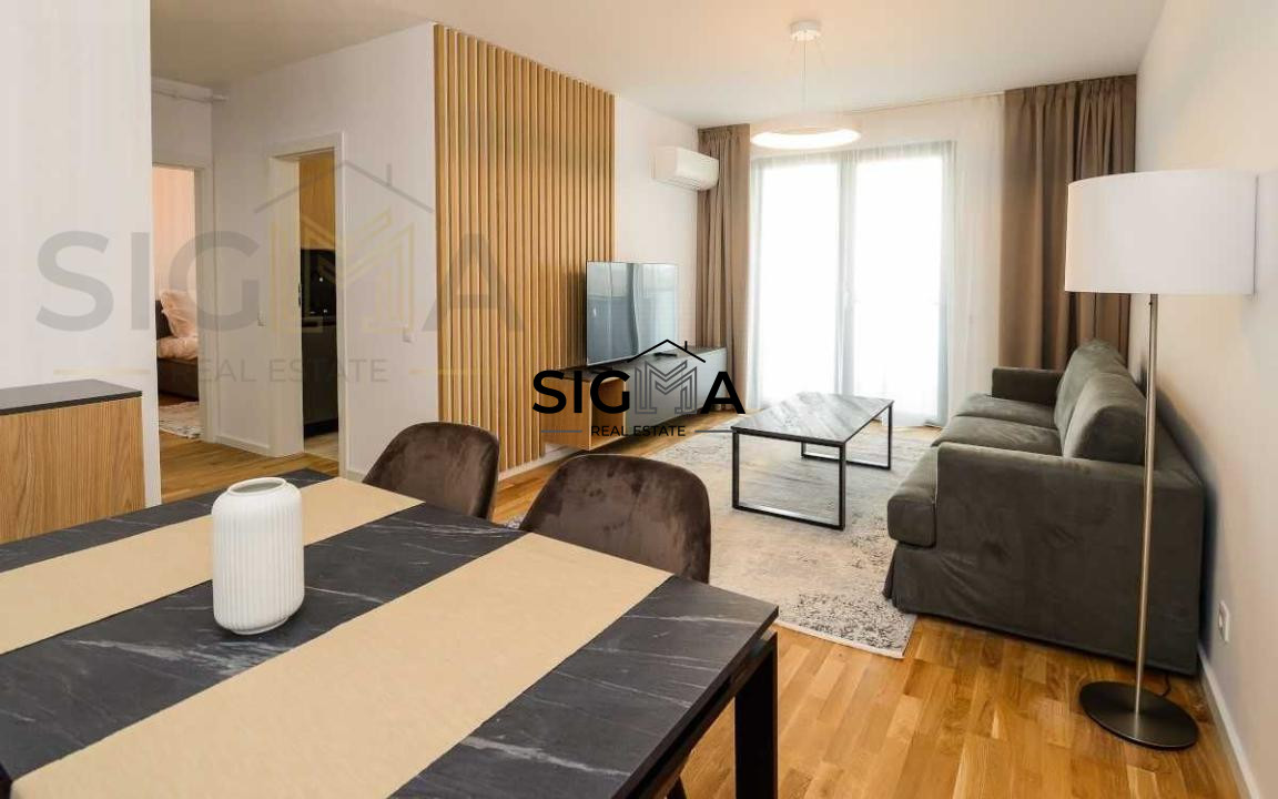 Apartament modern cu 2 camere de inchiriat in Park Lake– terasa 9 mp, parcare 